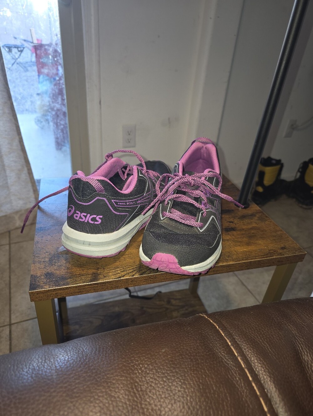 ASICS Black and Pink Athletic Sneakers